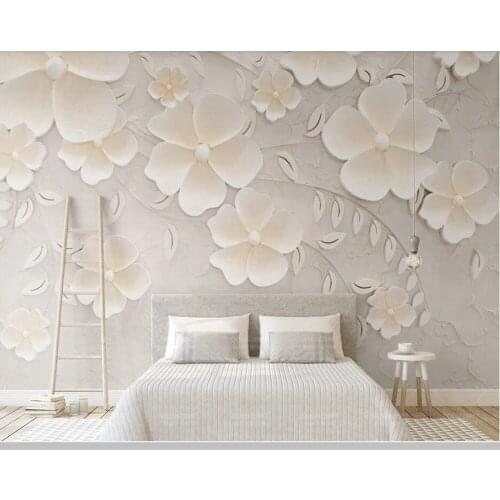 Papel de parede embossed flower 3D stereo wallpaper mural,living room TV wall bedroom bathroom wall papers home decor mural