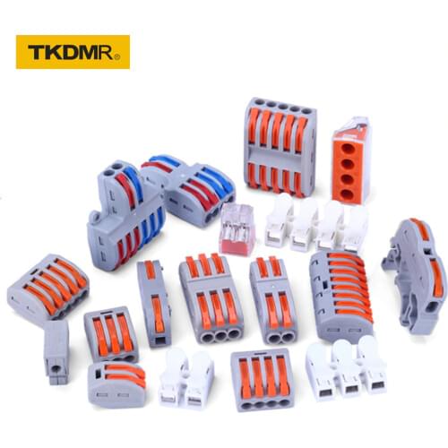 5/10/15/20/25pcs Mini Fast Wire and cable Connectors General purpose Compact conductor spring-jointed plug push-in terminal