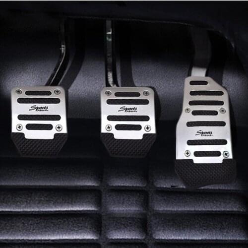 Aluminum Auto Parts Air Brake Pedal Pedi, Styling Sticker Cover for Mazda Mitsubishi ASX/Outlander/Lancer Evolution/Pajero