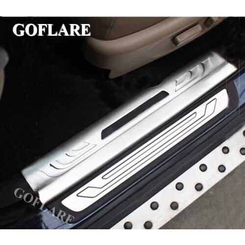 Auto door sill proetctor for KIA Sorento XM 2009 2010 2011 2013 2014 car styling door sill scuff plate cover auto accessories
