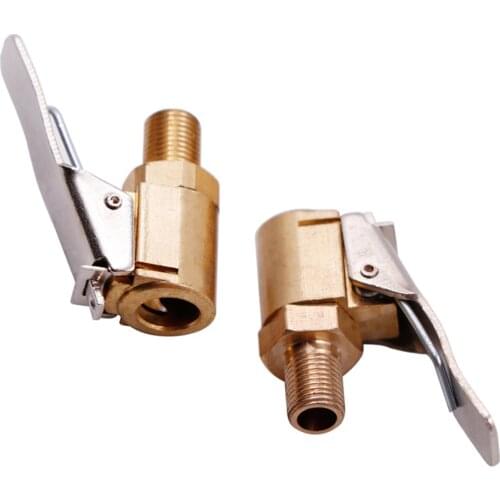 Car Auto Brass 8mm Tyre Wheel Car Air Pump Thread Nozzle Adapter Car Pump Fast Conversion Head Clip Type Nozzle Car Accessories