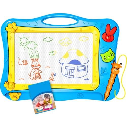 32*23cm Magnetic Drawing Board Toys Large Magic Painting With 3 Animal Themed Stampers Early Educational Reusable Graffiti Toy