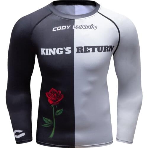 Quick Dry Workout Running Shirt Compression Fitness Tops Breathable Jersey Gym T-shirts Clothing Rashguard Male Sport Shirts Men