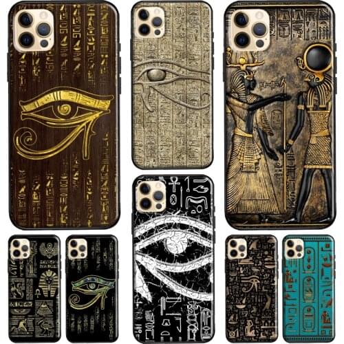 Sacred Eye of Horus Egypt Fresco Soft Case For iPhone 11 Pro Max 12 mini X XR XS MAX 6 6S 7 8 Plus 5S SE 2020 Phone Cover