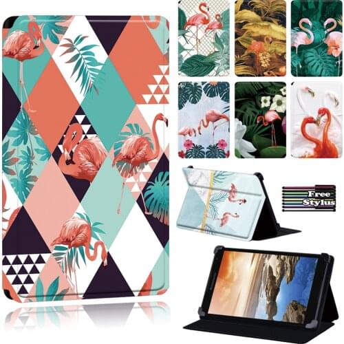 Cover Case for Lenovo Thinkpad Tablet 2/Tab 8/Tab A8-50 A5500/Tab S8 - 50/A7-50 A3500/Yoga Tab 4 Plus-Flamingo Tablet Case + Pen