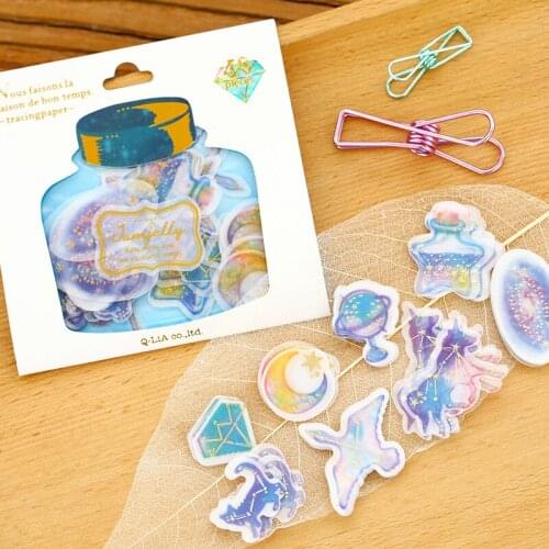 48pcs/pack Drift Bottle Decorative Sticker Diary Album Label Sticker DIY Scrapbooking Stationery Stickers Promotion