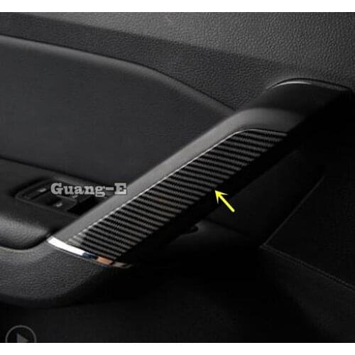 For Volkswagen VW Golf7 Golf 7 2014 2015 2016 2017 Car Stick ABS Chrome Rear Back Door Armrest Handrail Trim Frame Lamp Hoods