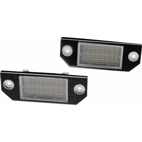2pcs/lot 12V 18 LED SMD Car License Plate Light Number Plate Lamps for Ford Focus C-MAX MK2 03-08