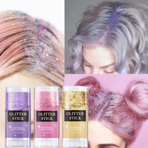 Body Glitter Gel Hair Sequins Stick Body Painting Pearlescent Stage Party Body Hair Shining Brightening Body Hair Gel TSLM1