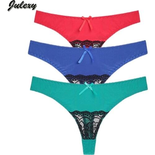 Julexy New 2019 Sexy Lace Panties Thongs G Strings Soft Womens Seamless Underwear Women Panty Briefs Bikini