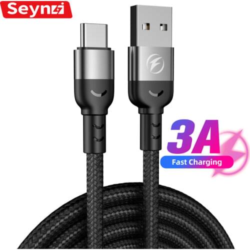 SeynLi USB Type C Cable Fast Charge Data Cable For Xiaomi Redmi Note 8 9 10 Pro Charger Cable Android USB C Phone Charger Cord