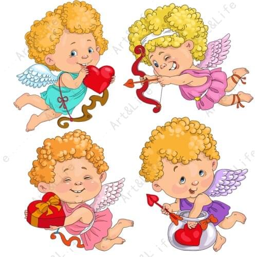 Kewpie Dolls New Metal Cutting Dies Love Cupid Hearts Baby Stencils for Scrapbooking Album Paper Card Embossing Stamps And Dies
