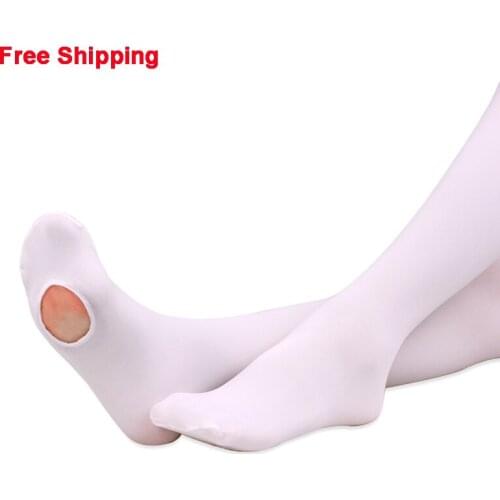 Professional Children Girls Kids Soft Microfiber Convertible Ballet Dance Tights Dance Practice Tights With Hole