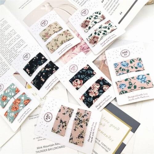 Parent-Child Fashion Ladies Hair Clip Forest Department Floral Hairpins Kids Headwear Girls Cute Barrette For Women Accessories