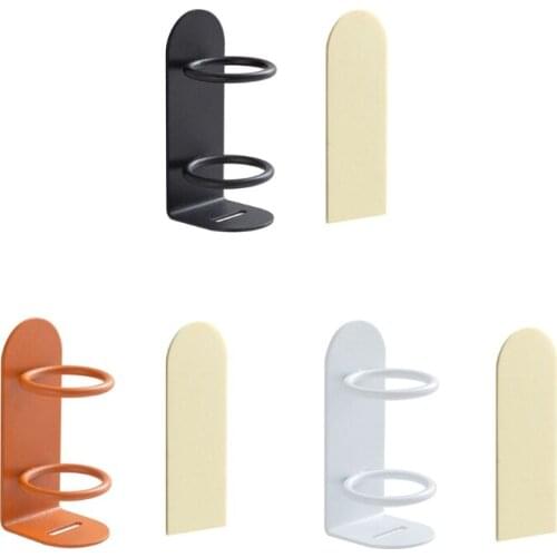 Basket Style Wrought Iron Wall Mount Toothbrush Holder Non-marking Bracket N0PA