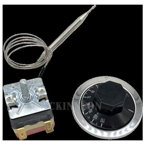 DHL 50PCS 30-110C Degree AC250V Adjustable Temperature Control Switch Capillary Thermostat Controller 16A 2Pin