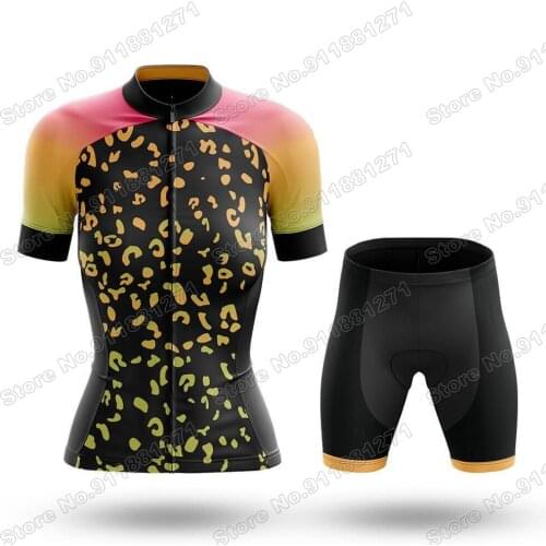 Shine 2021 Women Cycling Clothing Bicycle Jersey Set Female Girl Cycle Casual Wear Road Bike Short Pant Pad Ropa Ciclismo