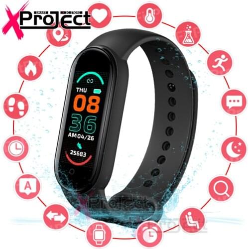 M6 Smart Bracelet Heart Rate Blood Pressure Health Waterproof Smart Watch Bluetooth Watch Wristband Fitness Tracker PK M2 M3 M4
