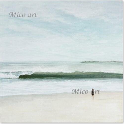 Home Goods Wall Art Abstract Simple Design Wall Hanging Unframed Sea Side Scenery Oil Painting Decoration Picture Art Hot Sell