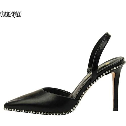 UMMEWALO Ankle Strap High Heel Shoes Women Summer Sandals Woman High Shoes Ladies Shoes 313-2