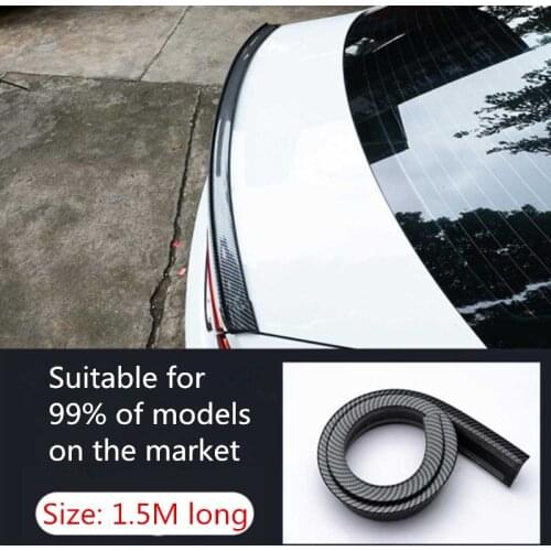 Universal Car spoiler 5D Carbon Fiber DIY Refit spoiler For Ford Focus Kuga Fiesta Ecosport Mondeo Escape Explorer Edge Mustang