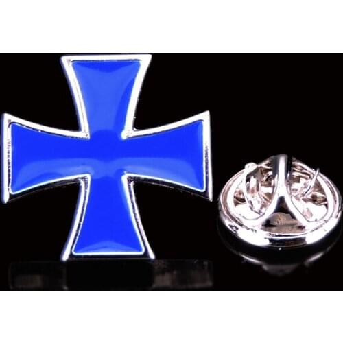 High quality Blue Cross Brooch new fashion boutique jewelry brooch mens and womens wedding Brooch dress accessories