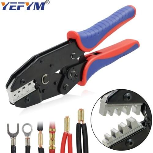 YF-605B crimping pliers 0.5-6mm² for 454A/454B/454C copper buckle connector OT 3A5A10A Open nose terminal YEFYM tools