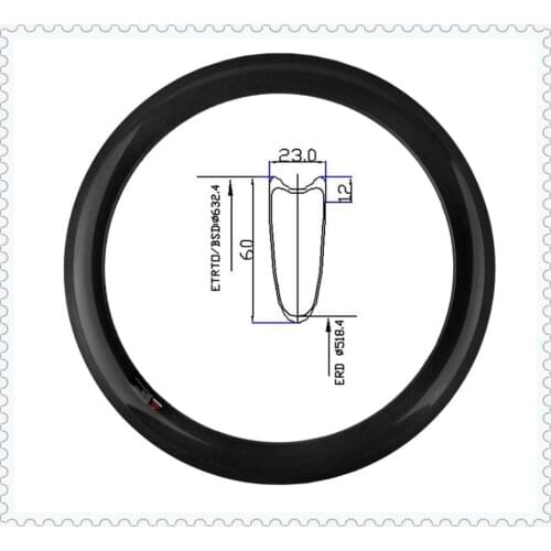 Remarkable qualities 60mm width 23mm depth carbon tubular rim from online bicycle store popular sales Korea markets free guranty