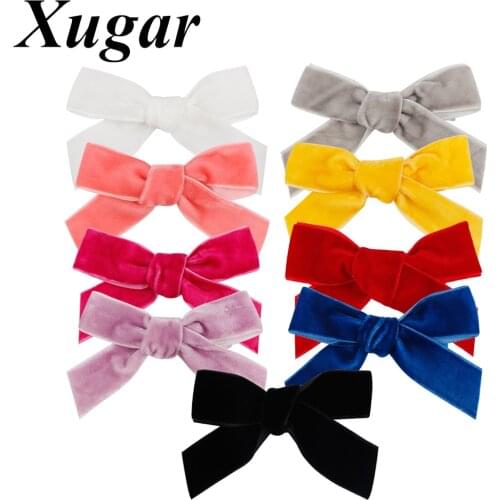 1PCS Vintage Black Wine Red Velvet Bow Hair Clip For Women Girls Elegant Ribbon Korean Hairpins Barrette Hair Accessories