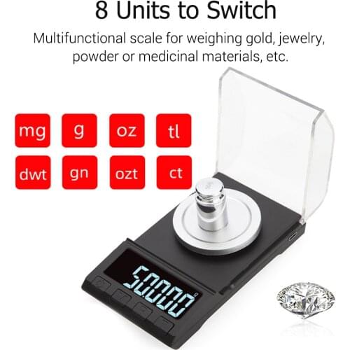 10g*0.001g Portable Digital Scale Gold Jewelry Scale Powder Mini Pocket Electronic Professional Digital Milligram High Precision