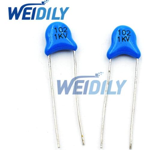 100PCS/LOT 1KV 102 1NF High Voltage Ceramic Capacitors DIP Capacitance 1000V 1nf