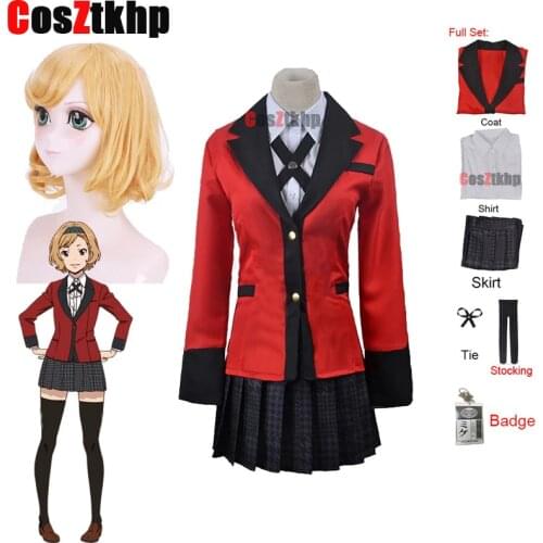 2021 Adult Anime Costume Itsuki Sumeragi Cosplay Wigs Compulsive Gambler Costumes Sumeragi Itsuki JK Uniforms Suits for Women