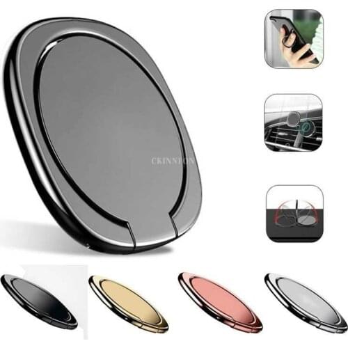 300Pcs/Lot Luxury 360 Degree Metal Finger Ring Stand Holder Stick Mount Desktop Bracket For All Smart Phones Tablet