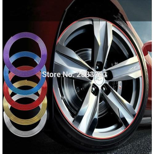 8m car accessories chrome protection wheel Rim light frame decoration for Audi a4 a3 q5 q7 a5 b6 b8 a6 c5 b7 c6 a8 TT styling