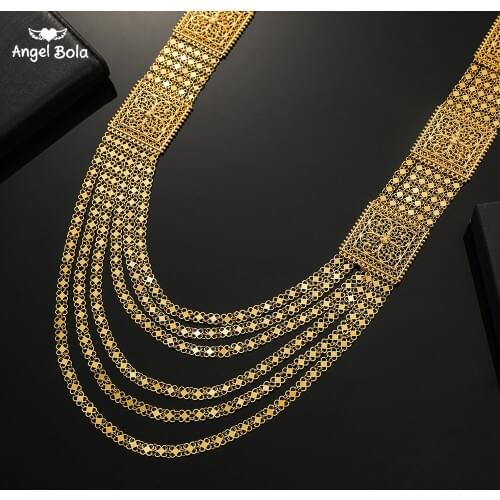 Arabian Persia Jewelry Gold Color Middle East Necklace Islam Vintage Turkish Muslim Allah Wedding Jewelry Women Gifts