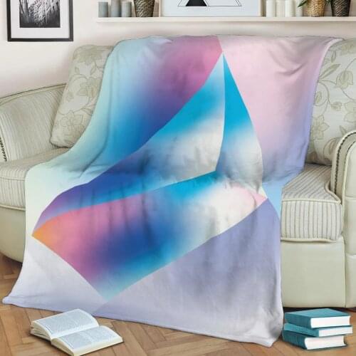 Geometric owl 3D Printed Velvet Plush Throw Fleece Blanket Bedspread Sherpa Blanket Home Decora