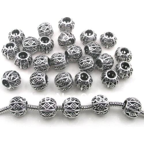 Free shipping 50pcs antique alloy beads fit European bracelet jewelry DIY snake bracelet