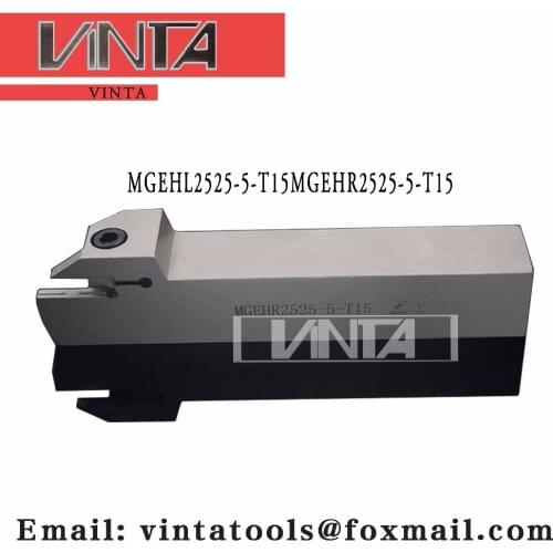 Free shipping MGEHL2525-5-T15/MGEHR2525-5-T15 CNC lathe parting and grooving tool holder cut off tools with inserts