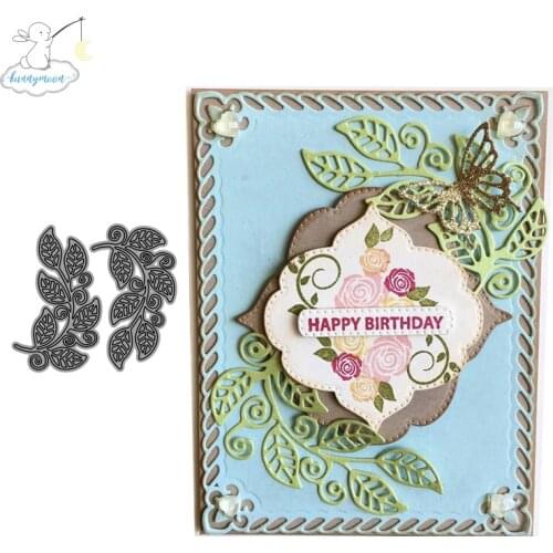 Bunnymoon Two Leaves Metal Cutting Dies Embossing Scrapbooking Stencil Craft Cut Dies For DIY Card Handmade
