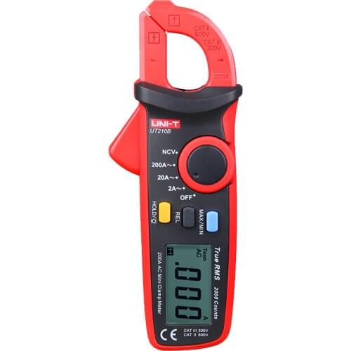UNI-T Mini Digital Clamp Meter UT210A UT210B Current Clamp Current Probe Auto Range AC DC Non Contact Multimeter Tester