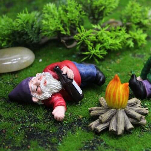 Home Decor Fairy Mini Garden Gnome Figurines Resin Fairy Garden Funny Miniature Gnomes Elf Figure Micro Garden Dwarf