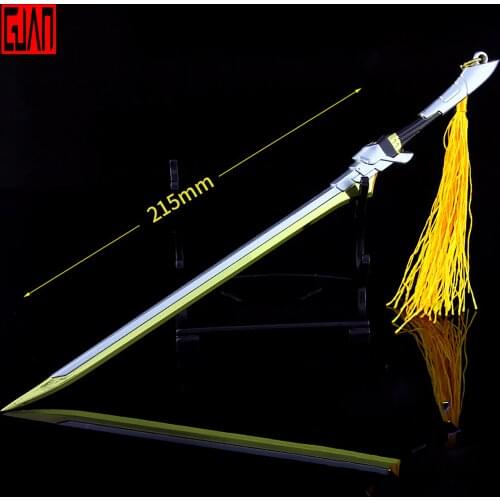 Wang Rongrong Weapon Peripheral Li Bai Weili Alloy Weapon Model Key Chain Toy 22cm Metal Pendant Festival Gift Childrens Toy