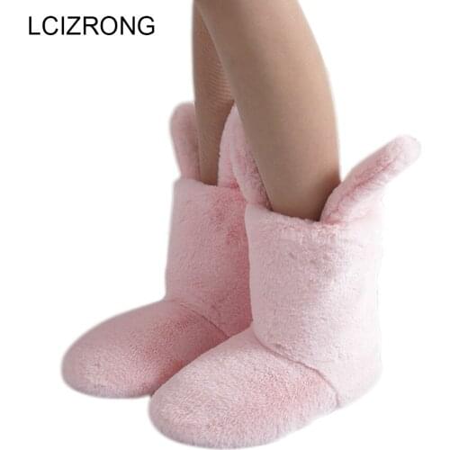 LCIZRONG Winter New Hot Sale Warm Women Home Boots Indoor Cotton Non-slip Warm Woman Snow Boots Ladies High Quality Floor Shoes