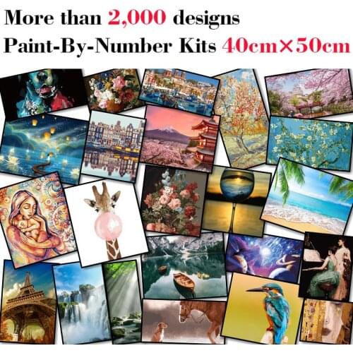 Mileelife Paintting By Numbers for Kids Adults DIY Beginner Oil Painting Kit Home Decoration
