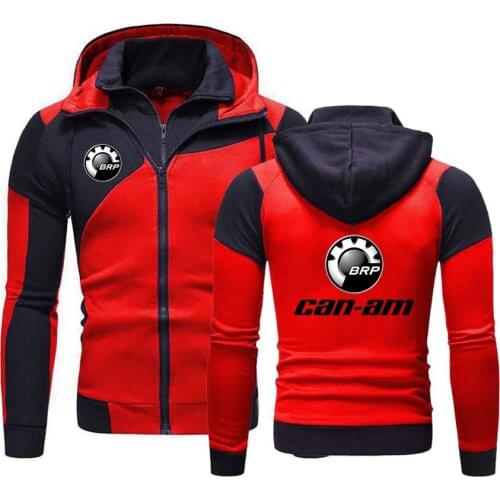 2021 Trend New BRP Can-am Logo Printing Zipper Hoodies Sweatshirt High Street Hip Hop Punk Streetwear Pullover Man Hoodie Coats