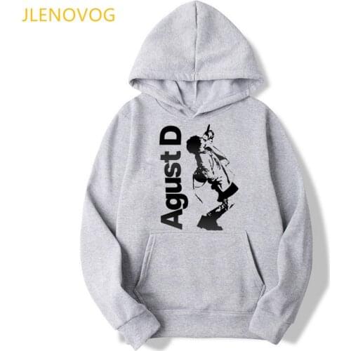 New Arrival 2021 Unisex Clothes Agust D Hip Hop Gray Hoodies Woomen/Men D-2 Album Korean Style Clothing Tracksuit Sprint Jumper
