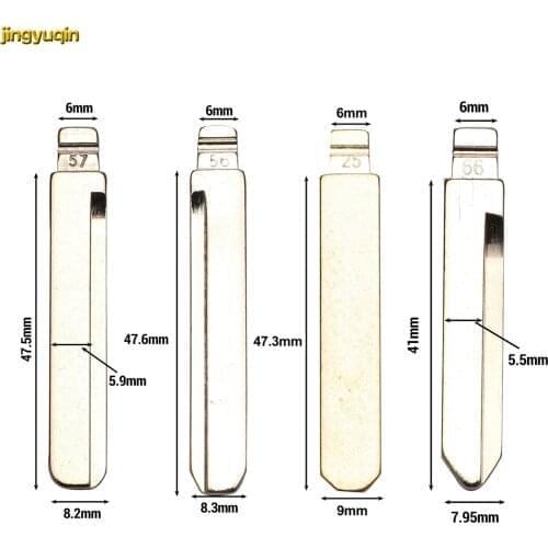 Jingyuqin NO.25 56 57 66 Remote Car Key Blade For BYD F3 F3R F0 Geely Vision Lifan 620 Fob Uncut Blank Replacement