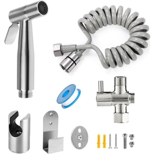 Handheld Toilet Bidet Sprayer set Stainless Steel Hand Anal Cleaner self cleaning ass Washing Penis Plug portable Bidets ducha