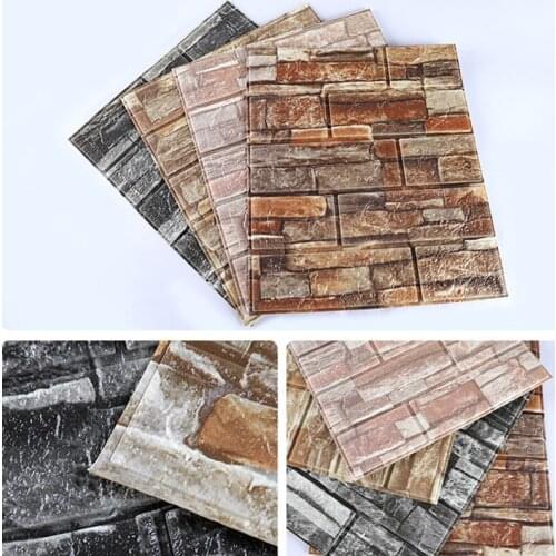 Home Decor Wallpaper Peel and Stick 3D Self Adhesive Wall Stickers Living Room Bedroom and Childrens Room Brick Sticker