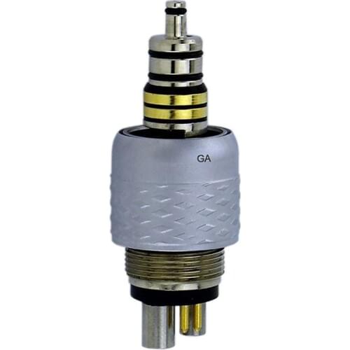 6Holes Dental Coupler Quick Connector Fit Dental LED Fibre Optical Dental High Speed Handpiece Air Turbine CX229-GW